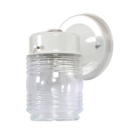 Design House 744759994356 White Outdoor Wall-mount Jelly Jar Wall Lantern Sconce Design House 744759994356 White Outdoor Wall-mount Jelly Jar Wall Lantern Sconce