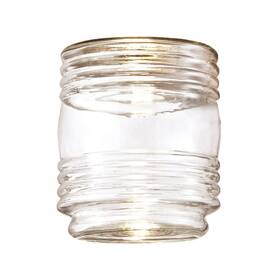 924076 Design House 4 Inch W Jelly Jar Clear Replacement Glass Shade -