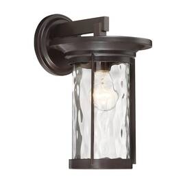 23021-sb Designers Fountain 046335056954 Brookline 1-light Outdoor Wall Lantern Sconce Satin Bronze