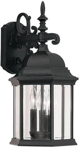 2981-bk Designers Fountain Devonshire 3-lights Outdoor Light Fixture 19 Inch Exterior W