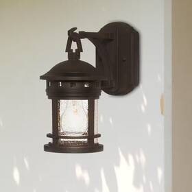 Designers Fountain 726084143227 Sedona 10.75 Inch Oil Rubbed Bronze 1-light Outdoor Line Voltage Wall Sconce With