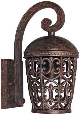 97591-bu Designers Fountain Amherst 13 1/4 Inch High Burnt Umber Dark Sky Outdoor Wall Light