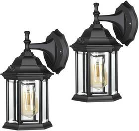 Dewenwils 631851165152 2 Pack Wall Light Outdoor Clear Glass Shade Porch Anti-rust Dewenwils 631851165152 2 Pack Wall Light Outdoor Clear Glass Shade Porch Anti-rust