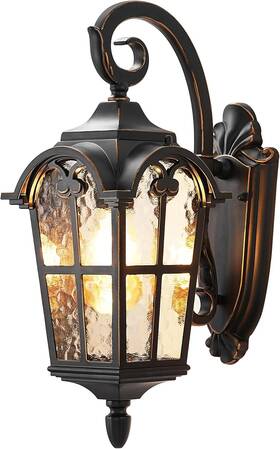 Dewenwils 744759649102 Outdoor Wall Light Fixtures Black Roman 17.7 Inch H Exterior Lantern Dewenwils 744759649102 Outdoor Wall Light Fixtures Black Roman 17.7 Inch H Exterior Lantern