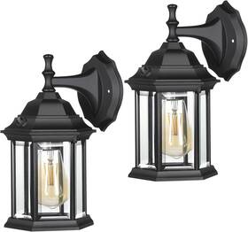 Chowl06f Dewenwils 2 Pack Dusk To Dawn Outdoor Wall Lantern Matte Black Lig
