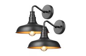 Howl02d Dewenwils 10 Inch Matte Black Barn Outdoor Ac Wall Lantern Sconce With No Bulbs