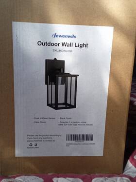 Howl06b Dewenwils Outdoor Wall Light Black Finish Clear Glass Dusk-to-dawn Howl06b Dewenwils Outdoor Wall Light Black Finish Clear Glass Dusk-to-dawn