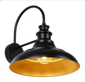 Diyel Rz004l Dusk To Dawn Gooseneck Barn Shed Porch Light Wall Sconce Farmhouse Rustic