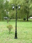94002 Double Post - Lamp Black 49702 Solar Id