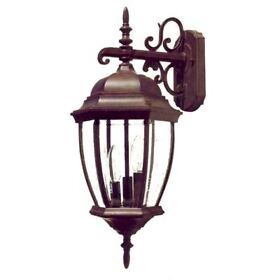 398377 Durable Dark Brown Hanging Ornamental Lantern Wall Light