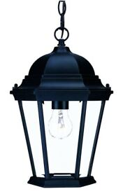 398003 Durable Matte Black Domed Glass Lantern Hanging Light 398003 Durable Matte Black Domed Glass Lantern Hanging Light