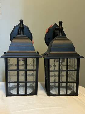 La2591-jun-2w Dusk To Dawn 2 Pack Outdoor Wall Sconce Light With Water Glass Shade La2591-jun-2w Dusk To Dawn 2 Pack Outdoor Wall Sconce Light With Water Glass Shade