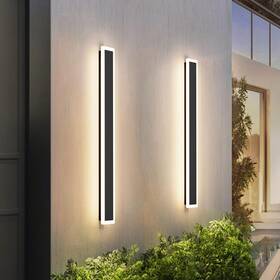 Cbd-pjng-h02 Ecoespti 2 Pcs Led Long Wall Light 31.5 Inch Outdoor Plug In Sconce Ip67 Waterpr