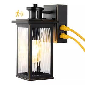 Edishine 726084175495 11.8 Inch Black Motion Sensing Dusk To Dawn Outdoor Hardwired Wall Light Lantern Edishine 726084175495 11.8 Inch Black Motion Sensing Dusk To Dawn Outdoor Hardwired Wall Light Lantern