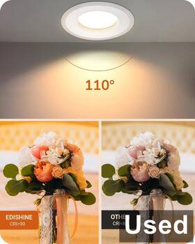 Hcrl06bc Edishine - 12 Pack 6 Inch 5cct Led Recessed Lighting With Night Light White