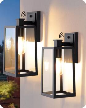 Howl06r Edishine Dusk To Dawn Outdoor Wall Lights Set Of 2 Exterior Light Fixture M