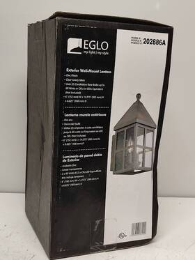 202886a Eglo Creston Creek 14.5 Inch 1-light Zinc Outdoor Wall Mount Garage Lantern Sconce