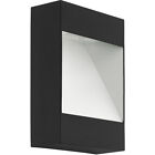 98095a Eglo Lighting Manfria 1 Light 12 Inch Black Outdoor Wall