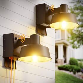 Eh-bd01-ls-2-out-2 Ehaho Porch Lights With Outlet Dusk To Dawn Outdoor Light Built-in Waterproof Eh-bd01-ls-2-out-2 Ehaho Porch Lights With Outlet Dusk To Dawn Outdoor Light Built-in Waterproof