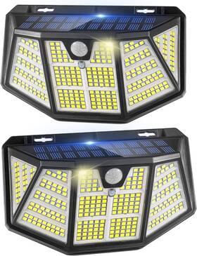 Ip67 Ehowdin 762716231672 2pack Solar Light Outdoor 310led Sensor Lights Waterproof 3light Modes