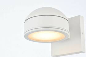 Ldod4016wh Elegant Lighting White Modern Outdoor Led Porch Patio Walkway Wall Sconce Balcony Light Fixtures