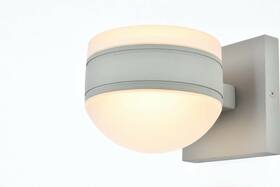 Ldod4017s Elegant Lighting White Modern Up Down 2 Light Outdoor Led Porch Patio Walkway Wall Sconce Fixture