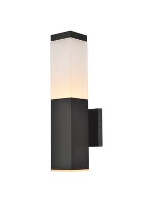 Ldod4021bk Elegant Lighting Ldod4021 Raine 16 Inch Tall Led Outdoor Wall Sconce - Black Ldod4021bk Elegant Lighting Ldod4021 Raine 16 Inch Tall Led Outdoor Wall Sconce - Black