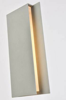 Ldod4033s Elegant Lighting Wall Sconce Silver Modern Outdoor Led Porch Patio Walkway Exterior Light 12 Inch