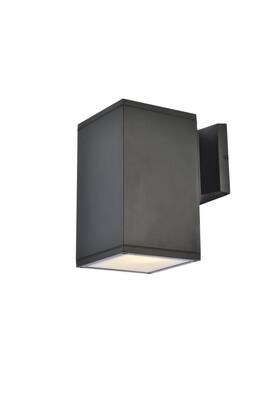 Ldod4041bk Elegant Lighting Ldod4041 Raine 8 Inch Tall Outdoor Wall Sconce - Black