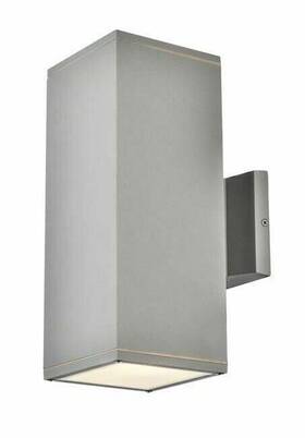 Ldod4042s Elegant Lighting Silver Outdoor Walkway Patio Porch Balcony Led Wall Sconce Light Fixture 12 Inch