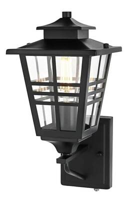 Od303w15bk Elegant Lighting Outdoor Wall Sconce Light Fixture Clear Glass Exterior Porch Walkway Patio 15 Inch