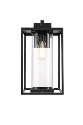 Elegant Lighting Od310w17bk Od310w17 Memphis 17 Inch Tall Outdoor Wall Sconce - Black