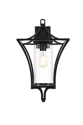 Elegant Lighting Od311w21bk Od311w21 Belgrade 21 Inch Tall Outdoor Wall Sconce - Black