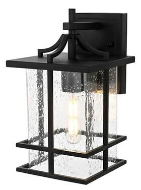 Od312w12bk Elegant Lighting Wall Sconce Light Fixture Outdoor Seedy Glass Porch Walkway Lantern Lamp 12 Inch