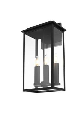 Od501w21bk Elegant Lighting Od501w21 Kaysen 4 Light 21 Inch Tall Outdoor Wall - Black Od501w21bk Elegant Lighting Od501w21 Kaysen 4 Light 21 Inch Tall Outdoor Wall - Black