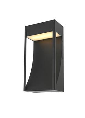Od504w15bk Elegant Lighting Od504w15 Adriel 15 Inch Tall Outdoor Wall Sconce - Black