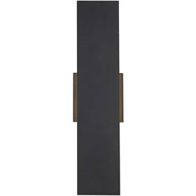 Od506w18bk Elegant Lighting Waylen 2 Light 18 Inch Black Outdoor Wall Sconce