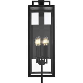Od809w26bk Elegant Lighting Jairo 4 Light 26 Inch Black Outdoor Wall Sconce