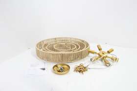 Wf013-6 Elyccupa See Note 6 Lights Hand Woven Pendant Fixture 20 In 4 Round Boho