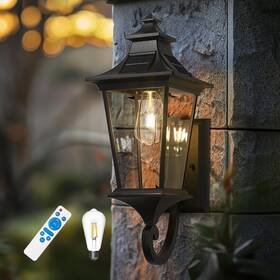 500181-sl Emliviar Solar Exterior Front Porch Light With Remote Control 3 Lighting Modes Waterp
