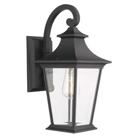 Emliviar 758277001564 Outdoor Wall Lantern 1-light Exterior Mount Light With Clear Glass In B