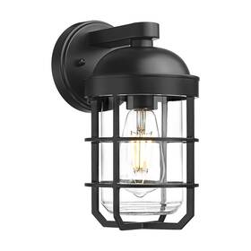 Ge255bl Emliviar 1-light Outdoor Wall Sconce Metal Cage Industrial Exterior Light Ge255bl Emliviar 1-light Outdoor Wall Sconce Metal Cage Industrial Exterior Light