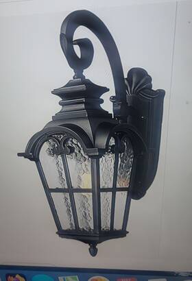 We215bm Emliviar Farmhouse 25 Inch Outdoor Wall Lantern Sconce 1-light Black