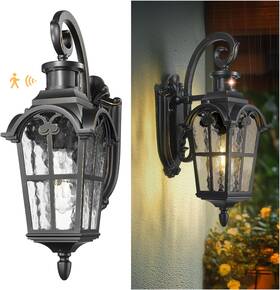 We305b-se Emliviar Motion Sensor Outdoor Lights Wall Mount Lantern Lamp For House Garage