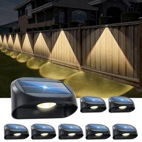 Slx0201 Epilacire Solar Fence Lights Outdoor Waterproof Powered With Warm W