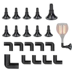 Esluker.ly 194229790047 20pcs Plastic Solar Torch Lights Outdoor Accessories Abs Wall Bracke