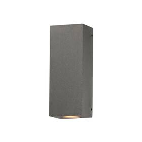 E14374-gsn Et2 E14374 Pilar 2 Light 13 Inch Tall Led Outdoor Wall Sconce - Grey