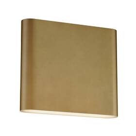 E23235-nab Et2 E23235 Spartan 2 Light 7 Inch Tall Led Outdoor Wall Sconce - Brass