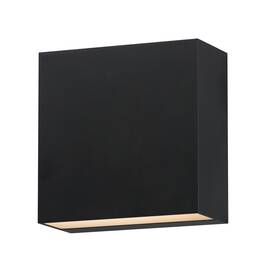 E23224-bk Et2 Lighting Black Led Outdoor Wall Sconce From The Cubed Collection