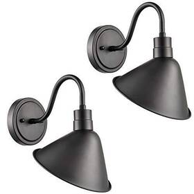 Dt3098bu-bk-2 Eul Industrial Gooseneck Wall Sconces Antique Black Barn Light For Kitchen Sink